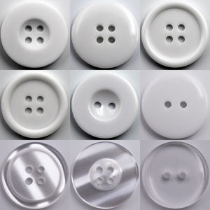 High-End Overcoat Work Clothes Hotel Security Chef White Button round Button White Gown Beauty Service Big Button