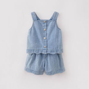 Marc&Janie | Cotton Suspender Denim Holiday Set