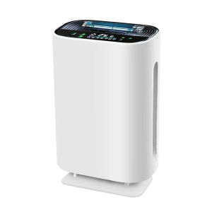 Lecon Smart Air Purifier 6‑Layer Filtration System Negative Ion Air Cleaner Real‑Time PM2.5 Monitor Sleep Mode 8‑Hour Timer Low Noise 40dB for Home Bedroom Office Pet Room