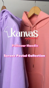 Kanvas Pullover Hoodie Jacket for Men & Women w/ Drawstring & Pockets Mens Sweater Plain Longsleeve Sweatshirt Lavender