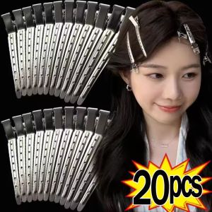8.5cm 20Pcs Hair Root Fluffy Clips Styling Salon Fixed Professional Salon Metal Sectioning Hair Clip Hairpin Clamps DIY Tools Makeup No Crease Clips Hair Accessories