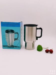 OUHOE | Cốc Giữ Nhiệt Cà Phê Bằng Thép Không Gỉ 450ml Sạc USB Dùng Cho Ô Tô Xe Điện Tiện Lợi Cho Đồ Uống Khi Di Chuyển