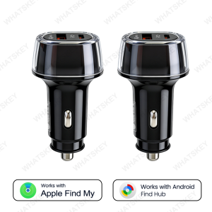 1-4PCS Universal Mini Car Charger Cigarette Lighter USB Type-C Adapter Hidden GPS Locator Track For IOS & Android Find Hub App
