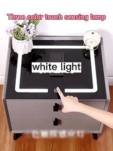JUANS HOME Smart bedside table supports wireless charging with Bluetooth speaker and fingerprint lock