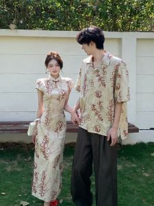 XILANDUO | Chinese Styled Wedding Dress for Engagement Dinner Red Cheongsam Modified
