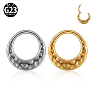 1PC Titanium Meteorite Crater Style Nose Rings Septum Hoop Crescent-Shaped Cartilage Tragus Helix Earring Piercing Body Jewelry