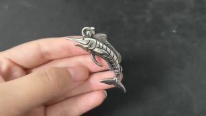 Vintage Punk Hình Cá Ngừ Nam Mặt Dây Chuyền Vòng Cổ 316L Thép Không Gỉ Gothic Biker Động Vật Thời Trang Món Quà Trang Sức