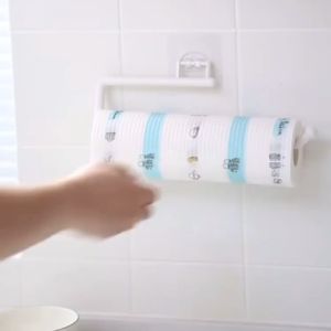 Adjustable Toilet Paper Holder Self-Adhesive Kitchen Toilet Roll Holder Toilet Paper Towel Plastic Rack For Bathroom Tissue Storage