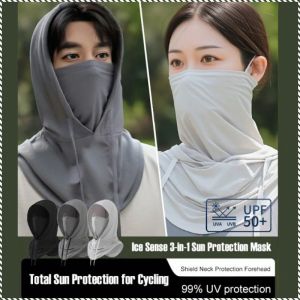 Sunscreen Mask Hat Cold Sensation Neck Brace Ice Silk not Stuffy Sun-dried Skin-friendly and Breathable