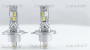 Lupuauto 2ชิ้น ไฟ LED H4 หลอด ไฟ หน้า รถยนต์ h4 ไฟหน้า รถยนต์ led รถยนต์ หลอดไฟหน้า 12V 24v หลอดไฟหน้ารถบรรทุก Hi/Lo Beam 6500K หลอดไฟไฟหน้ารถดีไซน์แบบไร้สายสำหรับไฟติดรถยนต์ CSP 7035 Chip สีขาว 100W 20000LM