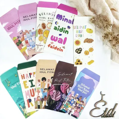 Amplop Angpao Lebaran Estetik Isi 10 pcs Angpao Hari Raya Idul Fitri Murah Premium