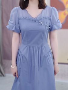 Elegant Ice Silk Dress Elegant Pure Color Chiffon Evening Gown with Bead Embellishment And Lace Splicing for Summer 2025