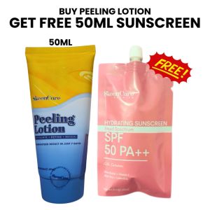 Duo Set Skeencare Peeling Lotion (All Sizes) + 50ml Hydrating Sunscreen Gel Cream