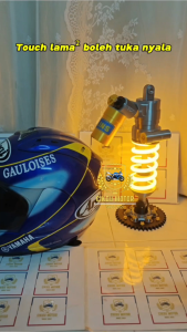 Ohlins Absorber Lampu Meja with Yellow Coil Spring and Gold Reservoir