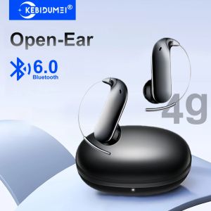 Kebidumei | KEBIDUMEI Open-Ear Headphones Bluetooth 6.0 Earphones Ear-hook TWS Wireless Earbuds Noise Reduction Sports Headsets for iPhone