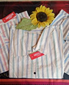 promo kemeja salur wanita casual