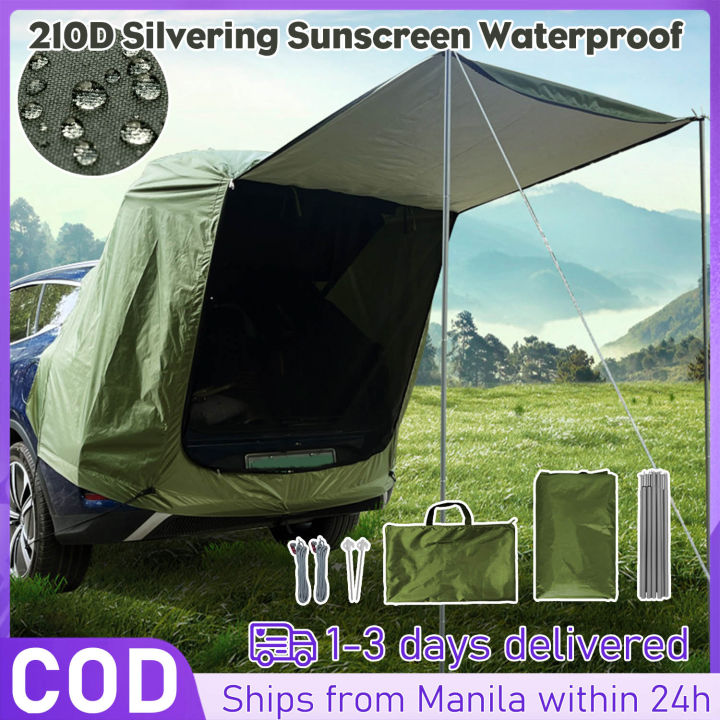 Car Rear Camping Tent Portable Car Awning Tent suv Car Trunk Tent