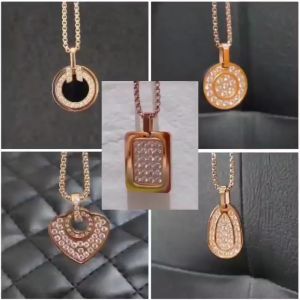 Kalung KK Liforce Rose Gold Paket BIZ 24 Stone Double Ring Square Ladies Elegant Anti Radiasi
