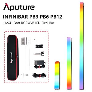 Aputure INFINIBAR PB6 PB3 PB12 1/2/4ฟุต RGBWW เต็มจอ LED พิกเซลถ่ายภาพสดสตรีมมิ่งเติมแสงได้ภาพบุคคลกลางแจ้งแสงไฟสำหรับถ่ายภาพ