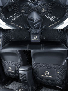 Full Enclosure Mercedes-Benz Custom Car Mat PVC Fiber 81%-90% Content Five Seat Special Design Grid Pattern 3D Cutting