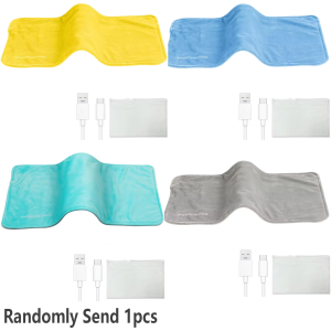 1Pcs USB 5V Electric Heating Pad for Cramps & Back Pain Relief Heat Pad With 59 INCH Cable Mini Heated Blanket Grey Blue Green