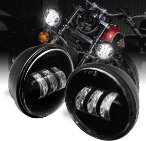 7" LED Projector Headlight 4.5" Fog Passing Light For Harley Touring Electra Glide Road King Softail Night Train Bad Boy