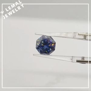 Moissanite Loose Stones: Royal Blue Octagon Gemstones & GRA Certificate Jewelry
