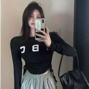 ABC Baju Atasan Wanita Kekinian Rajut Lengan Panjang Casual Top Loongsleve