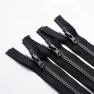 Wisell ซิปเสื้อ กระเป๋า ซิปเรซิน ทนต่อการสึกหรอ ดึงมือเรียบ ยิ่งใช้ยิ่งเนียน 1 ชิ้น black zipper