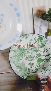 GRIYA NATURE [COD] Piring Jadul Bunga 22cm | Piring Seng Jadul | Piring Enamel Tebal Premium | Piring Makan Jadul | Piring Jadul | Piring Kaleng Jadul | Piring Besi Jadul | Piring Gembreng | Piring Blek | Piring Jaman Dulu Piring Motif Jadul Lusinan Murah