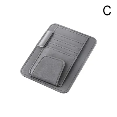 Car Sun Visor Organizer Multi-Pocket Business Card Storage Management Sunglasses Holder Visor Accessories Auto Interior