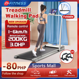 LED Treadmill with Arm Rest & Electric Flat Walking Treadmill