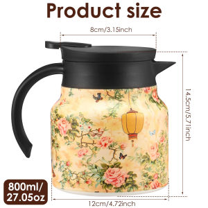 Thermal Coffee Carafe/Tea Pot Small Coffee Thermo Travel with Stainless Steel Filter for Hot Drinks Insulated Coffee Pitcher