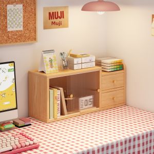 ZHUOHE | Desk Storage Bookshelf Layered