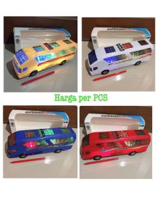 Mainan Mobil Bus Tooya lampu dan musik