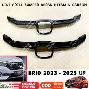 Grill Bumper Depan Cover All New Brio 2023 2024 2025 RS SATYA Hitam Glossy Carbon