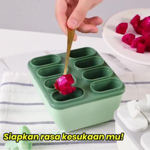 Cetakan Ice Cream DIY / Cetakan Es Krim Stik 8 Slot / Cetakan Jelly Cetakan Es Loli