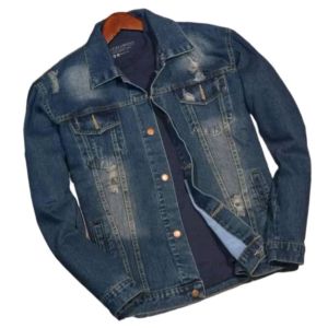 Jaket Jeans Pria Model Sobek Denim Kekinian Saenashop99
