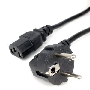 Cáp Nguồn EU IEC C13 Dây Nối Dài AC 1.2m/1.5m/1.8m 3*0.75mm Cho Màn Hình PC PSU Máy In Antminer TV LG - Nối Đất Tiêu Chuẩn