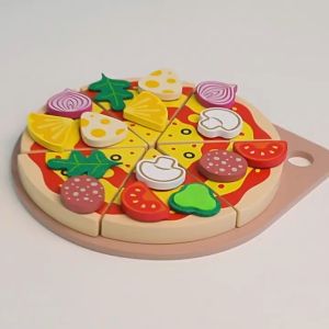 ĐỒ CHƠI HỘP BÁNH PIZZA KÈM ĐẦY ĐỦ DỤNG CỤ KABI BẰNG GỖ CHO BÉ CHƠI ĐỒ HÀNG