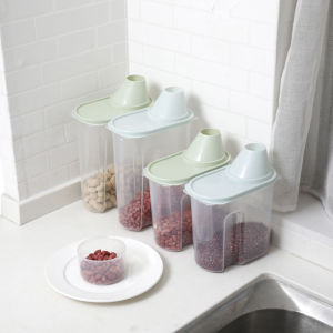 กล่องเก็บอาหาร กระปุกใส่อาหาร ถังเก็บข้าวสาร สำหรับใส่เครื่องปรุง เครื่องเทศ อาหารแห้ง พร้อม ฝาปิดผนึก