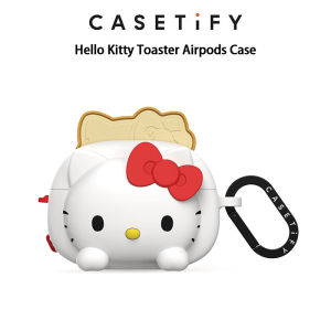 เครื่องปิ้งขนมปัง Casetify X Hello Kitty ของแท้AirPods Pro / AirPods Pro2 / AirPods 3เอียร์บัดไร้สายเคสที่มีห่วง