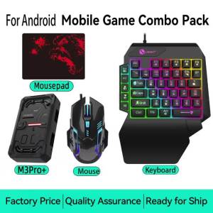 M3Pro+ Game Mobile Controller Converter Set OneHanded Keyboard and Mouse Combo For Android FPS Gaming Adapter For PC Computer