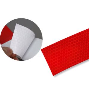 Miếng dán phản quang phản quang 2 màu đỏ trắng dán ô tô xe máy cảnh báo trang trí -LUMBL