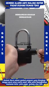 Gembok Alarm Anti Maling: Keamanan untuk Motor, Pagar, Gudang, Rumah & Toko