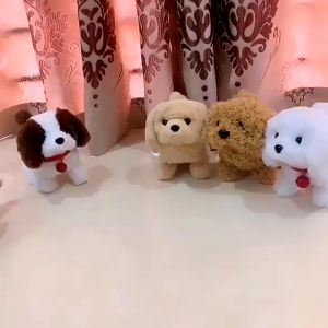 【READY STOCK】Electronic Robot Dog Lifelike Walking Barking Wagging Tail Puppy Dog Plush Toys