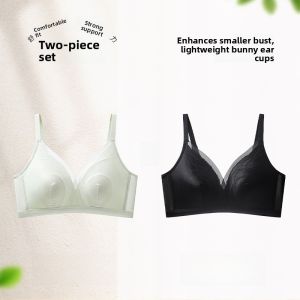 Miiow | Adjustable Womens Underwear Bra Prevents Sagging Illusory Small Chest Gathered Anti-Loss Control Style V-Cup Pure Color