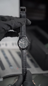 Jam Tangan Wanita Alexandre Christie Primo AC 1026 LDLIPBA Black Dial Black Leather Strap