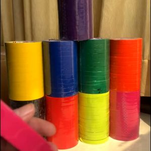 Horici Tape 12Mm*50Y Warna-Warni Perekat Murah Super Kuat Lakban Isolasi Warna-Warni