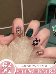 Autumn Winter Handmade Nail Art Wearable False Nails Short Medium Long Styles Beauty Nail Stickers Manicure Tools